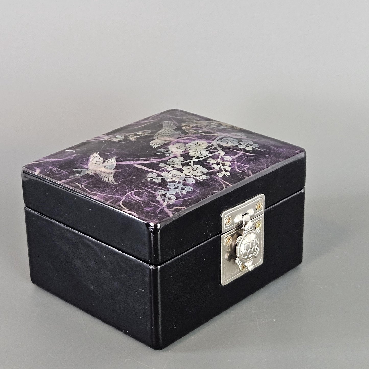 Vintage Abalone Inlay Lacquered Box