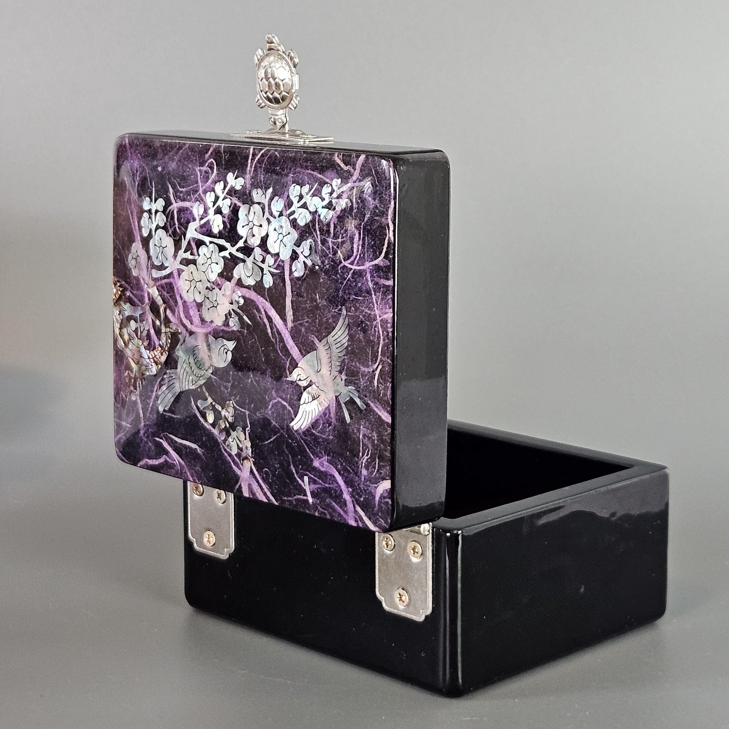 Vintage Abalone Inlay Lacquered Box