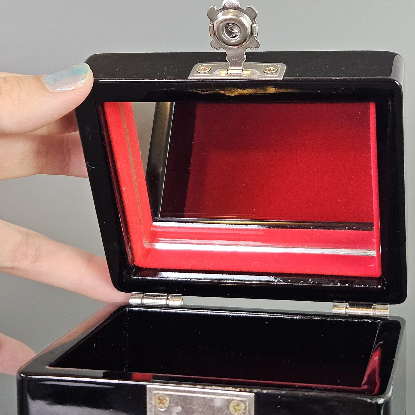 Vintage Abalone Inlay Lacquered Box