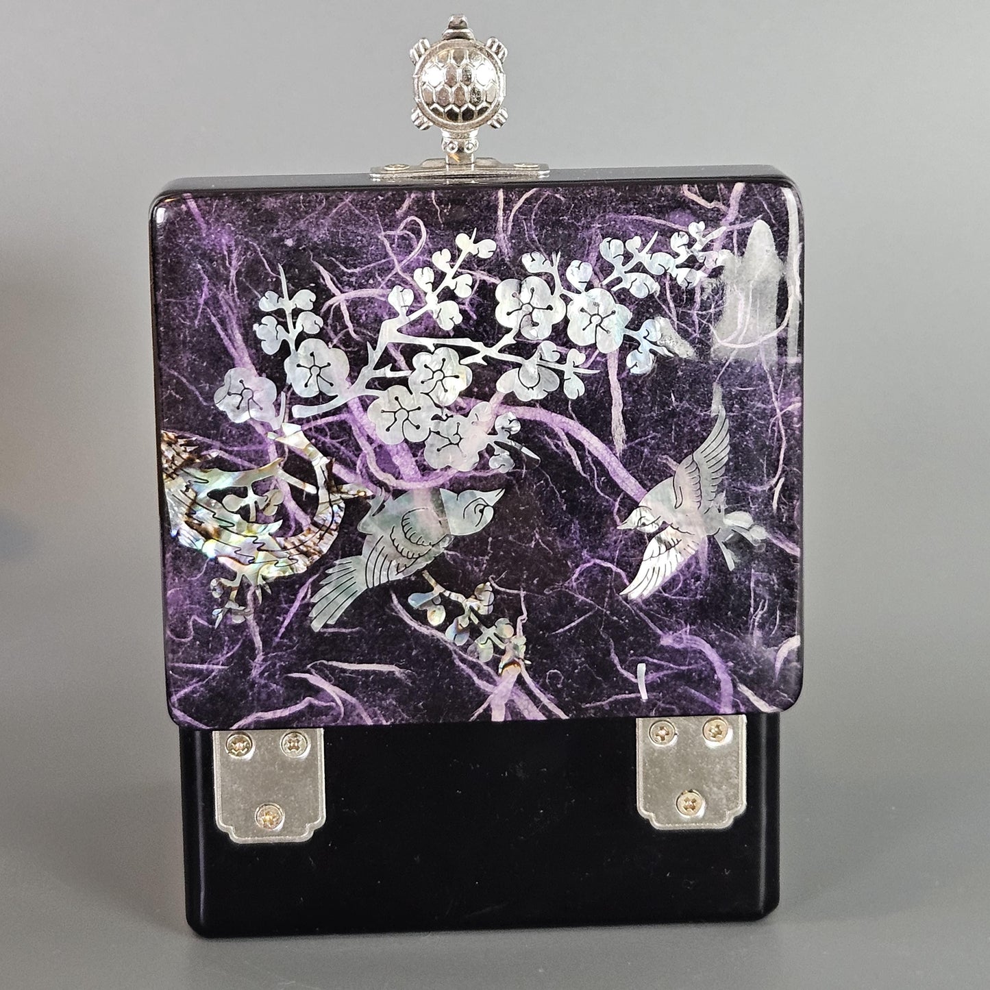 Vintage Abalone Inlay Lacquered Box