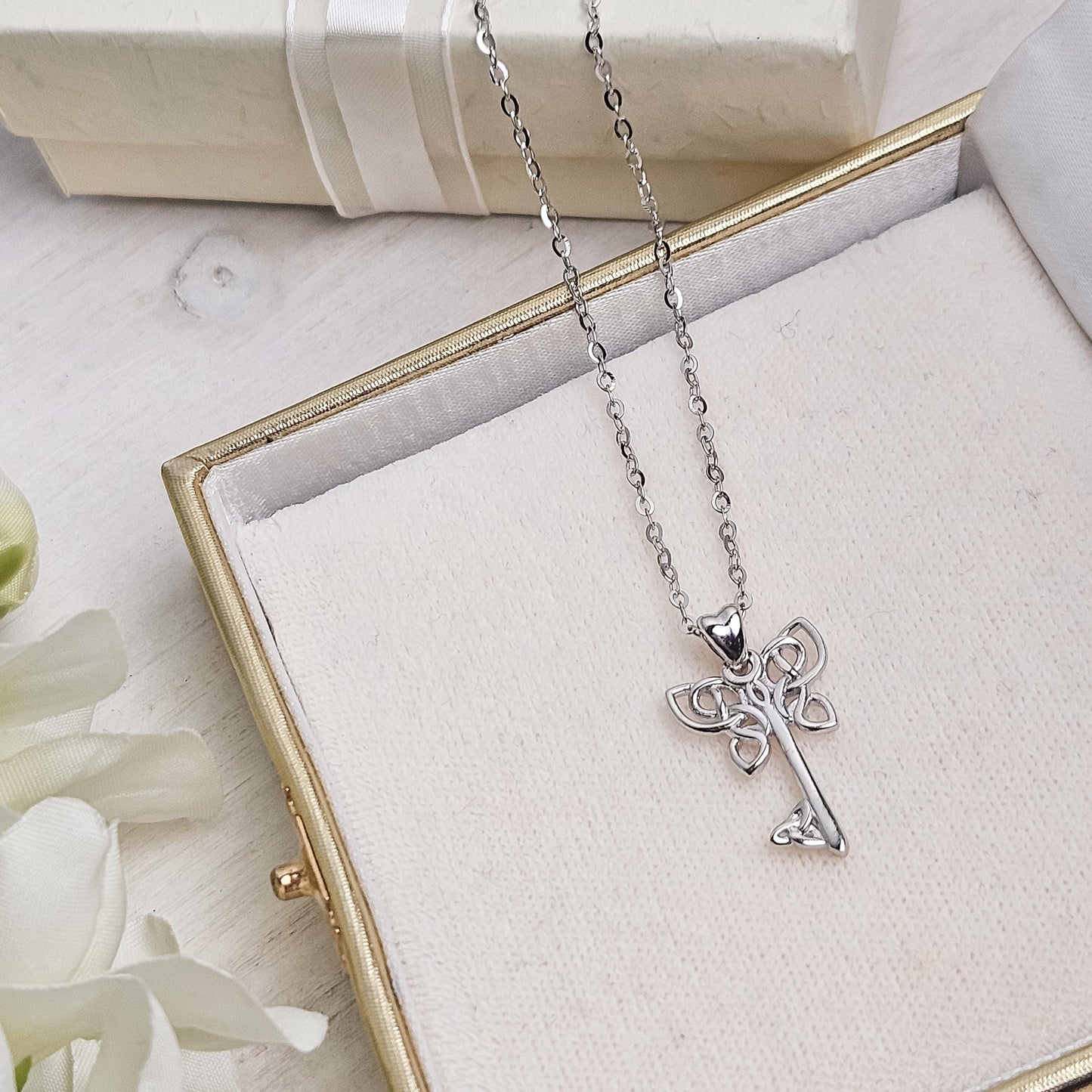 Celtic Butterfly Key 925 Pendant Necklace
