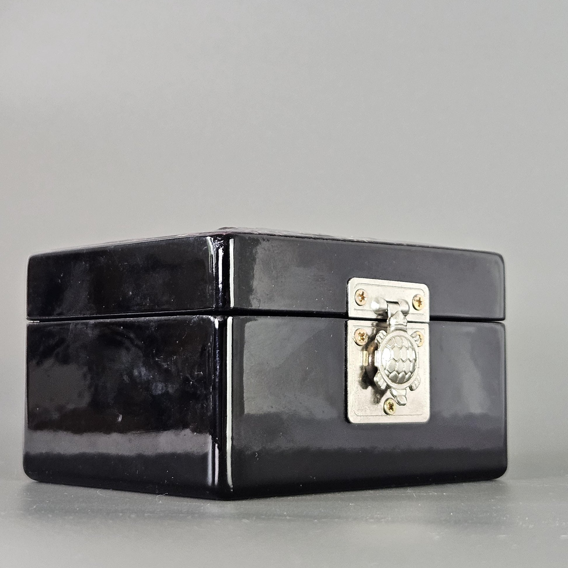 Vintage Abalone Inlay Lacquered Box
