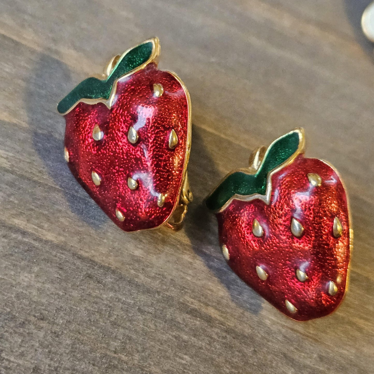 Vintage Clip-On Earrings, Flower, Strawberry, Star, and Holiday Designs